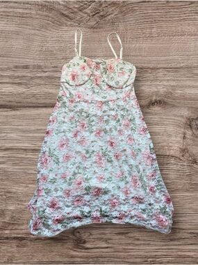 No Boundaries Floral White with Pink Dress